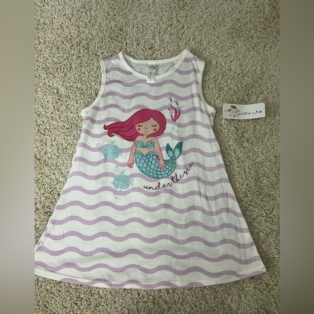 Girls 10 Sunshine Swing Sleeveless Mermaid Top NWT